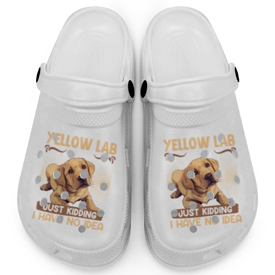Labrador A DAY WITHOUT MY YELLOW LAB Funny Clogs