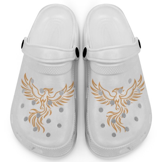 Phoenix Majestic Tribal Art Bird Fire Symbol Clogs