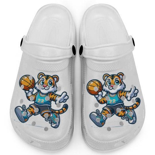 Cute Basketball Player Tiger Clogs