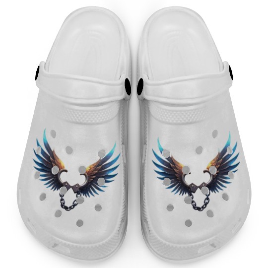 Handcuffs Flapping Their Wings To Freedom Clogs