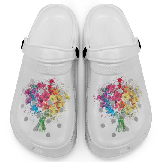 Flower Nature Art Graphic Clogs