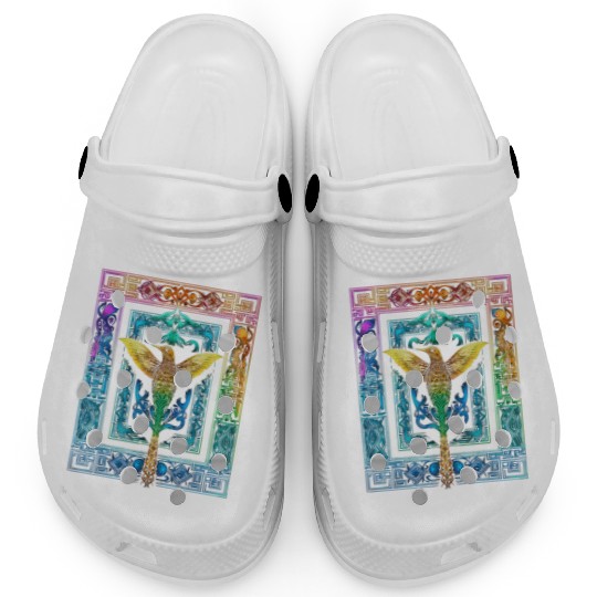 Hummingbird Colorful Mandala Animal Clogs