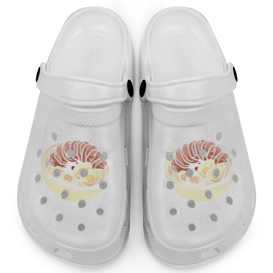 Powered By Ramen Anime Japanese Soup Cup Noodle Clogs