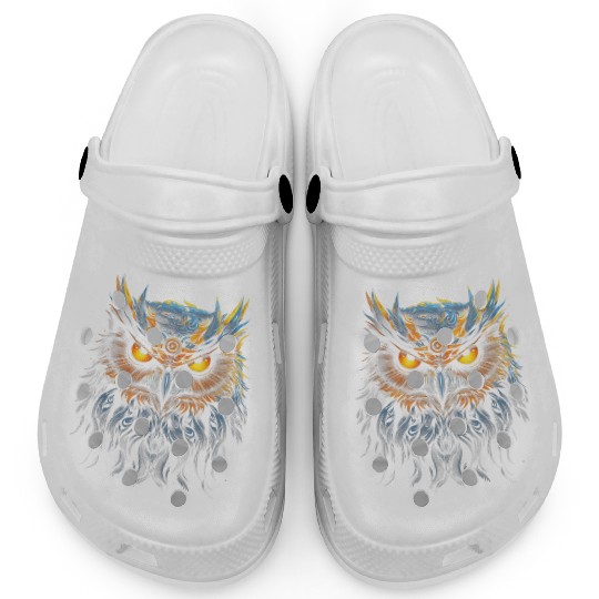 Artwork Fantasy Owl Bird Clogs