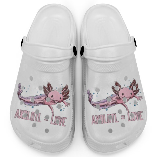 Axolotl Love Salamander Animal Lover Amphibians Pe Clogs