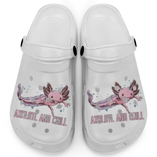 Axolotl and Chill Animal Meme Salamander Animal Pu Clogs