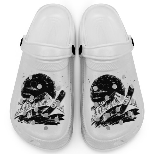 Snowboarding Drawing Clogs