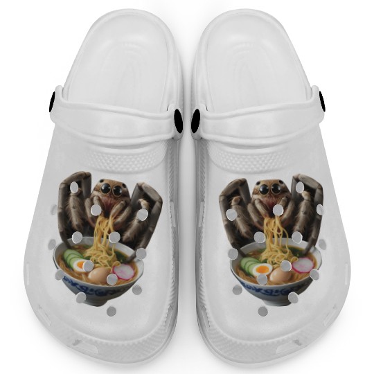 Spider Eating Ramen Realistic Clogs