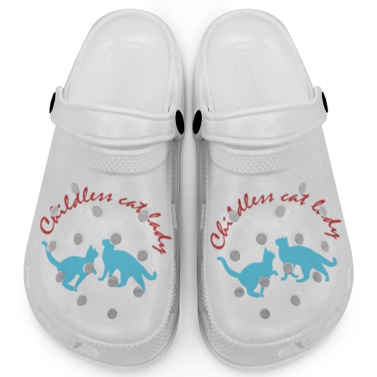 Vintage And Retro Funny Childless Cat Lady Clogs