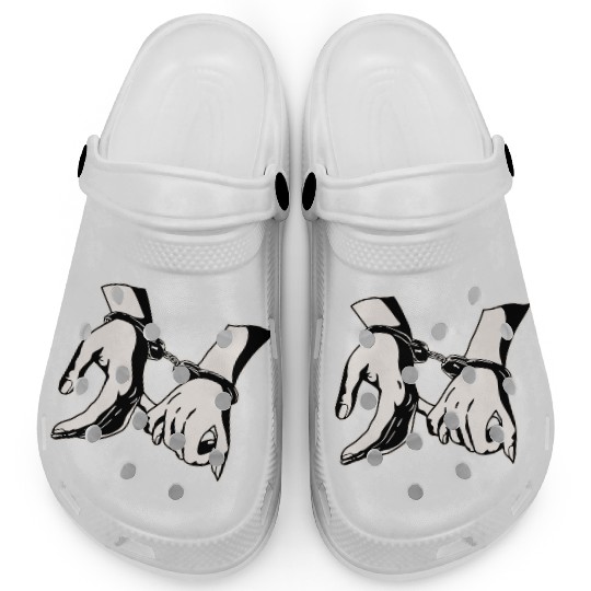 Him & Her Handcuffs Pinky Swear LIKE US ON FACEB Clogs