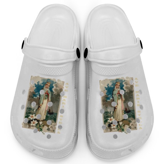 Ave Maria Schubert Latin Mass Blessed Mother Mary Clogs