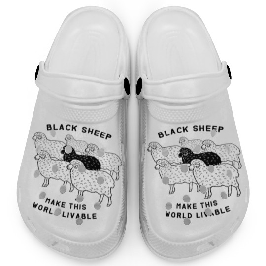 Black sheep make this world livable Clogs