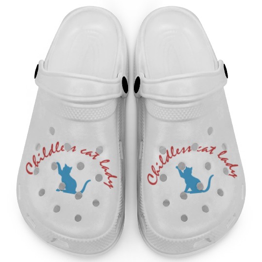 Vintage And Retro Funny Childless Cat Lady Clogs
