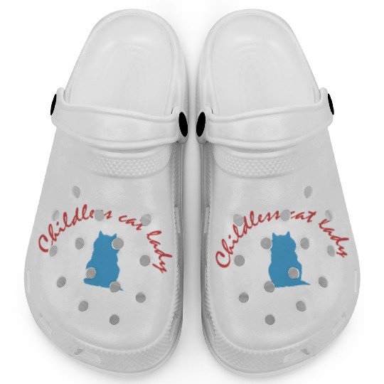 Vintage And Retro Funny Childless Cat Lady Clogs