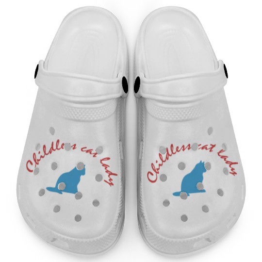 Vintage And Retro Funny Childless Cat Lady Clogs