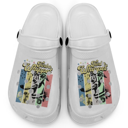 Turbo Whippet Funny Greyhound Vintage Clogs