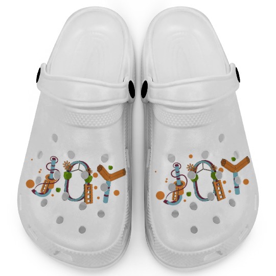 Geometric Blossom Alphabet Clogs