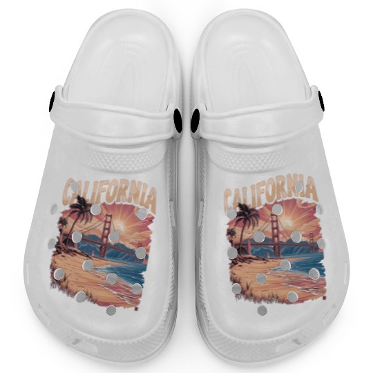 CALIFORNIA GOLDEN GATE BRIDGE BAY AREA Clogs