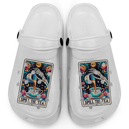 Spill The Tea Tarot Card Clogs