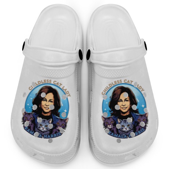 Childless Cat Lady Kamala Harris Clogs