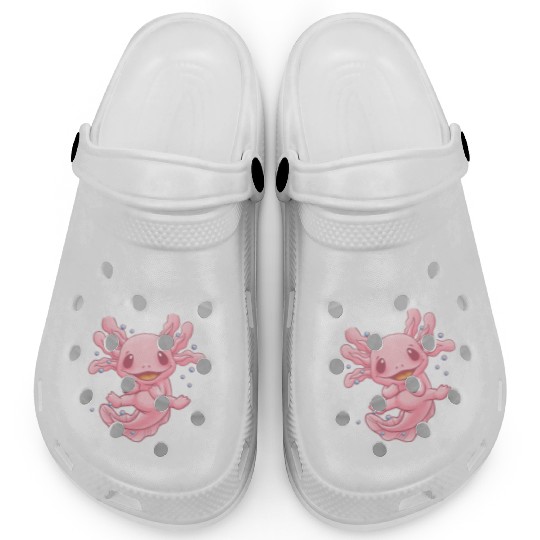 I Wish Everything Is Easy Axolotl Funny Salamander Clogs