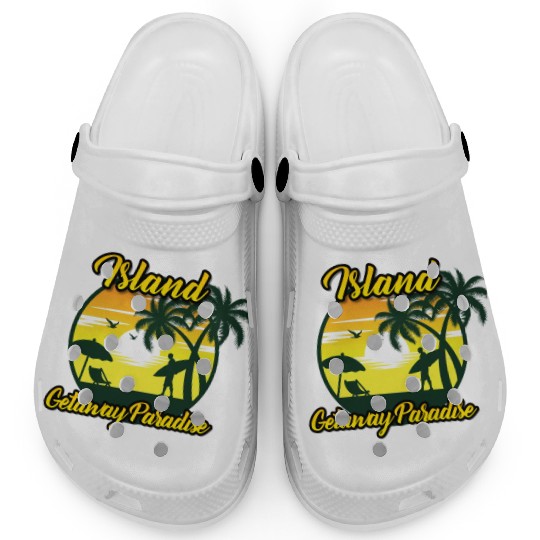 Island Getaway Paradise Clogs