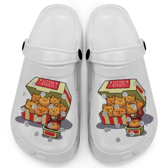 Kitten Nuggets Food Cat Lover Clogs