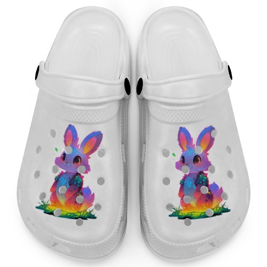 Neon Night Bunny Clogs