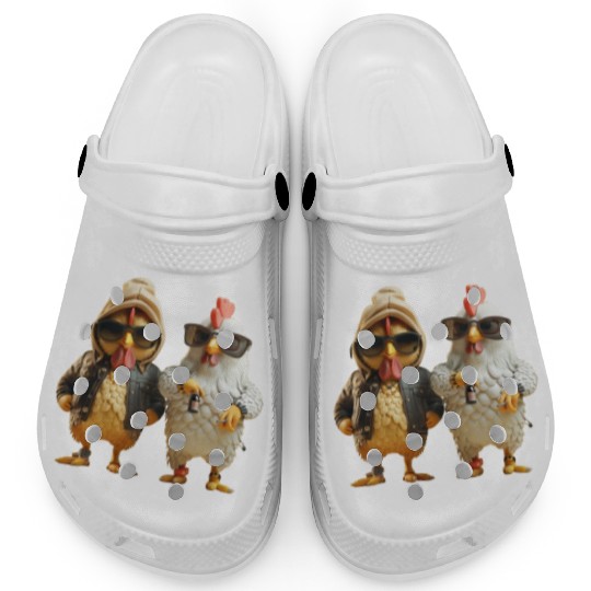 Stylish streetwear on hip chickens Clogs