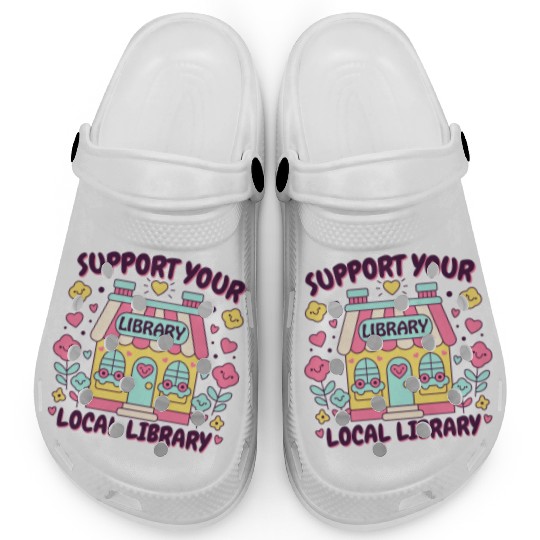 Support Your Local Library Clogs