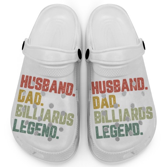 Husband Dad Billiards Legend Funny Father Clogs