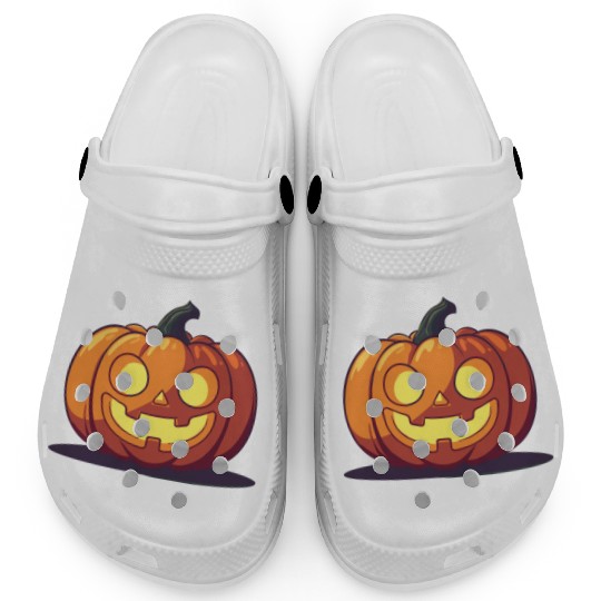 Happy Jack-o'-Lantern Pumpkin Clogs