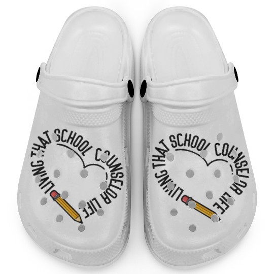 School Counselor Heart Living That Clogs