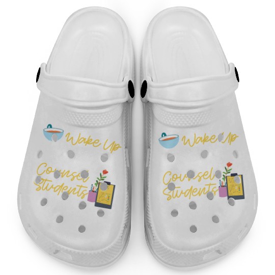 School Counselor Coffee Wake Up Clogs