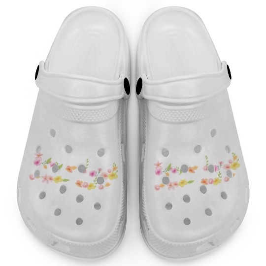School Counselor Flower Floral Clogs