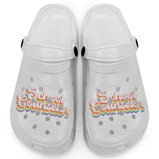School Counselor Retro Vintage Clogs