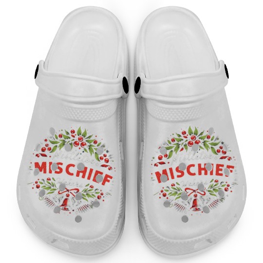 Mistletoe Mischief Makers Funny Matching Christmas Clogs