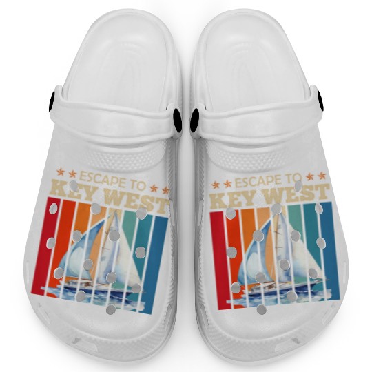 Florida ESCAPE TO KEY-WEST Sailing Outfit Clogs