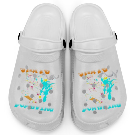 Street Art Hip Hop Boombox Clogs