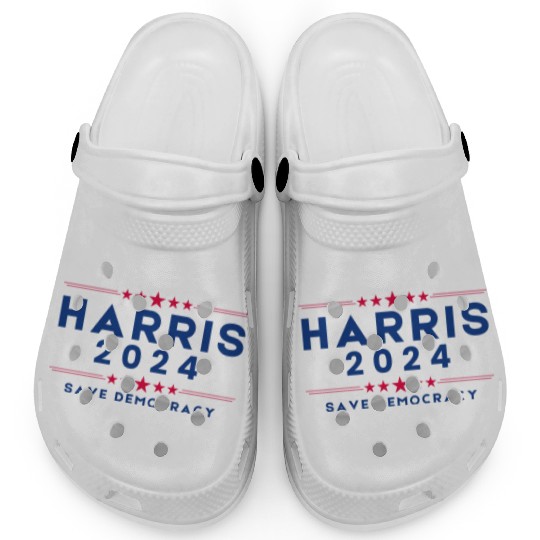 Harris For President 2024 Save democracy Clogs