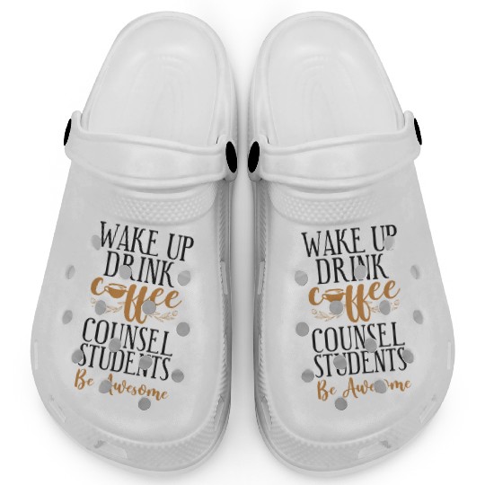 School Counselor Coffee Wake Up Clogs