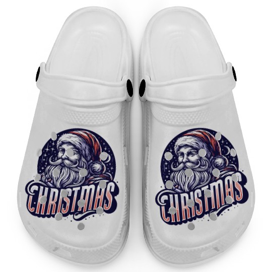 Santa Claus Typography: A Festive Vector Design Clogs