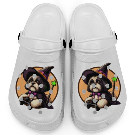 Shih Tzu dog as Wizard and loves Gaming Clogs