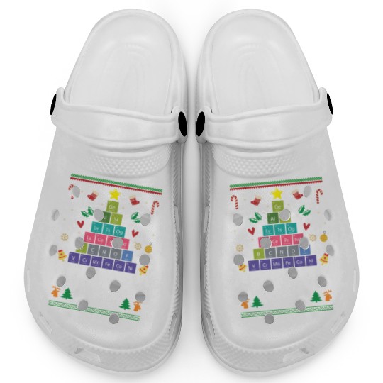 Christmas Tree Chemistry Science Periodic Table Clogs