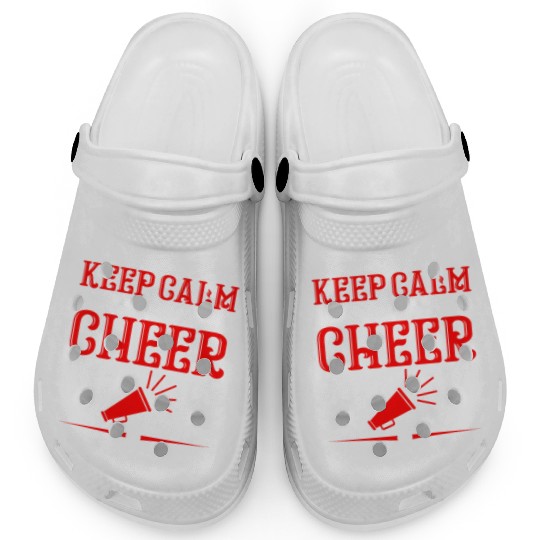 Keep Calm Cheer Mom Cheerleading Mother's Day Clogs