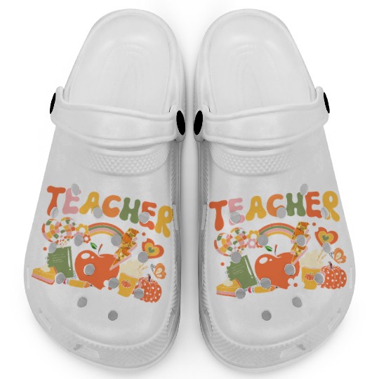 Teacher Fall Autumn Pumpkin Thanksgiving Thankful Clogs
