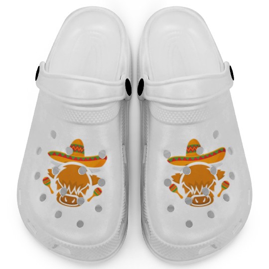 Highland Cow Moo-chas Grass-ias Clogs