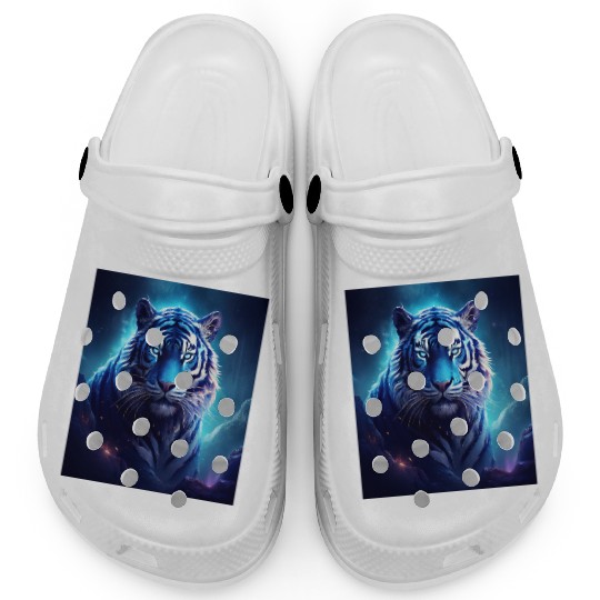 Blue Fantasy Tiger Clogs