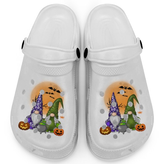 Gnome Witch Halloween Pumpkin Autumn Fall Holiday Clogs