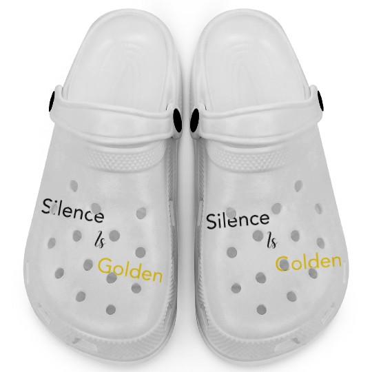 Silence is Golden Black Clogs